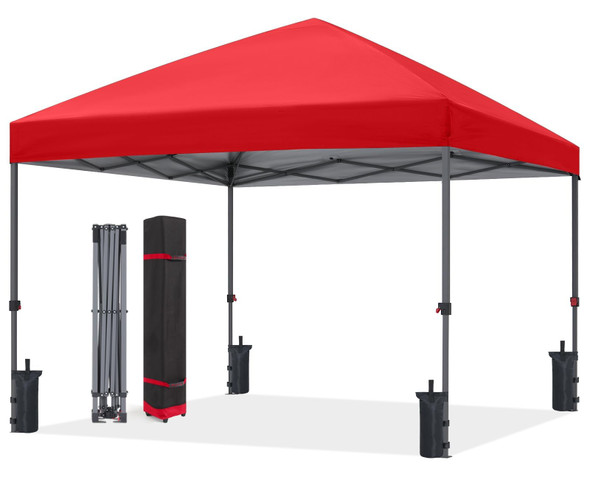 ABCCANOPY POP UP CANOPY OUTDOOR PATIO CANOPY TENT AJ18-RED - RED, 10X10