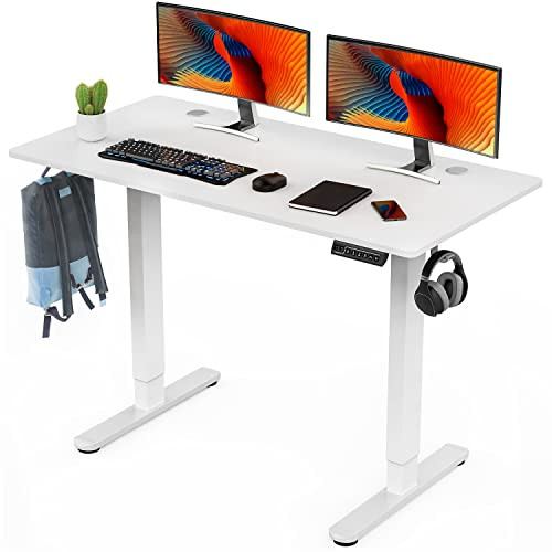 SWEETCRISPY ELECTRIC STANDING DESK, 48 X 24IN ADJUSTABLE HEIGHT - WHITE