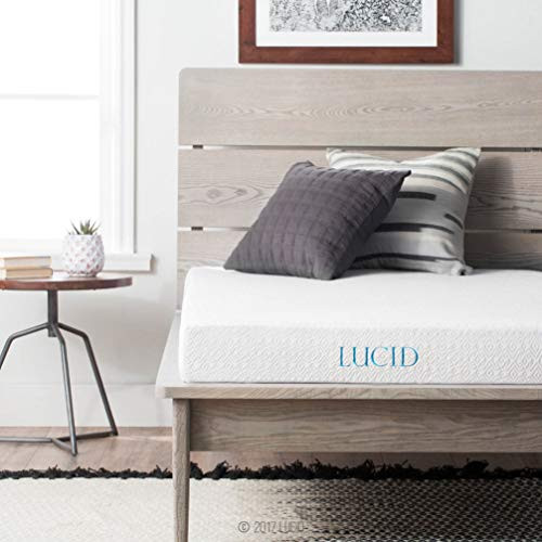 LUCID 5" GEL MEMORY FOAM DUAL-LAYERED CERTIPURUS RELAXED FIRM MATTRESS TWIN New