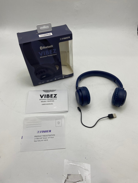FISHER WIRELESS HEADPHONE - BLUE