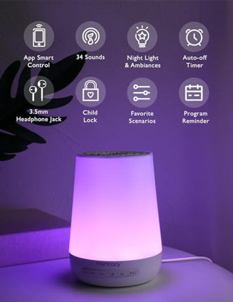 Momcozy Baby Sound Machine, Toddler Sleep Trainer, M21FWDB03 - Blue