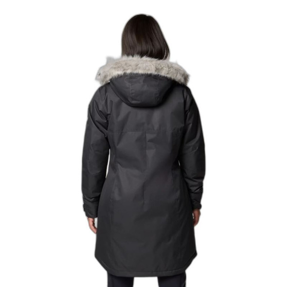 COLUMBIA WOMEN'S SUTTLE MOUNTAIN LONG INSULATED JACKET - SIZE: MEN LARGE - BLACK New