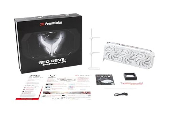 PowerColor Red Devil Spectral White AMD Radeon RX 9070 XT 16GB GDDR6