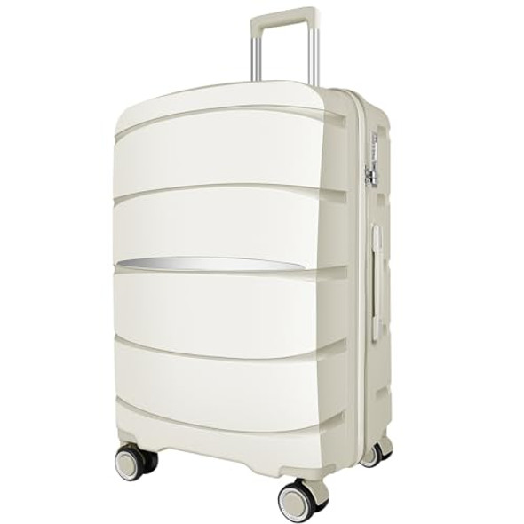 AXIDOU 20" HARDSHELL CARRY-ON LUGGAGE - WHITE