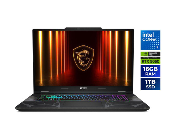 MSI Cyborg 17 - 17.3" GeForce RTX 5060 Laptop GPU - Intel Core 9 270H(2.70-5.80