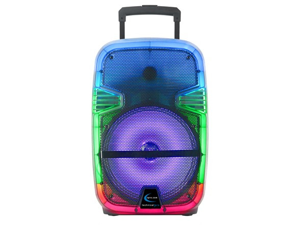 TECHNICAL PRO 2500 WATT BLUETOOTH SPEAKER  LED SYNC LIGHTS - TRANSLUCENT