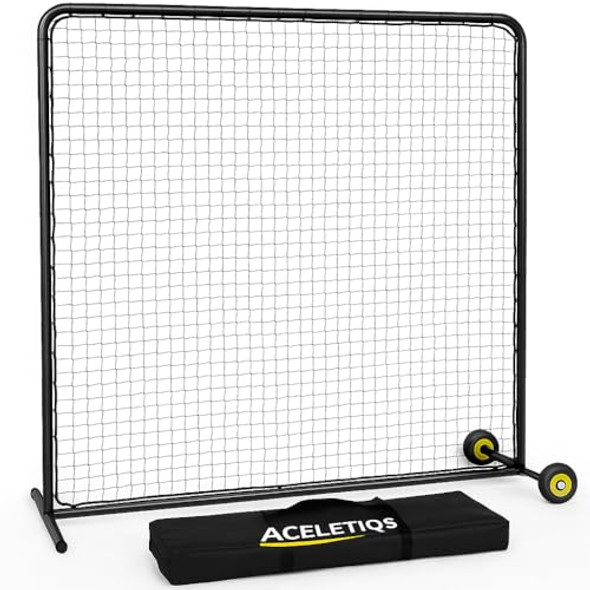 ACELETIQS BASEBALL Pitching Net Compact XL Sizes Softball Baseball - BLACK