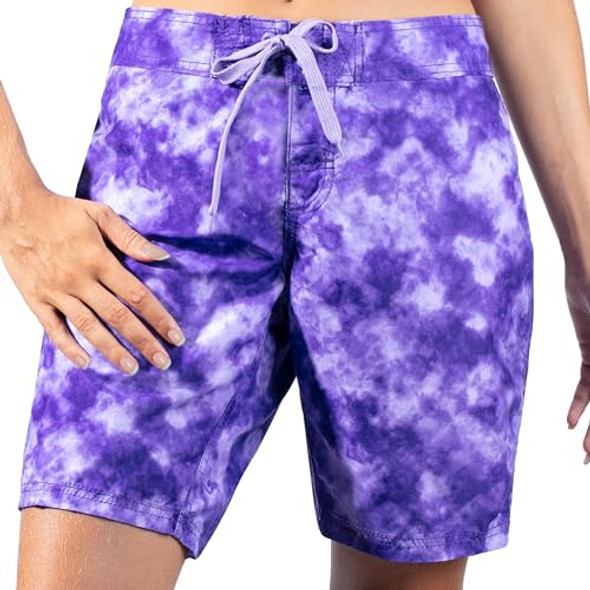 3496 Kanu Surf Womens Marina UPF 50 Active Swim Board Short (Reg & Plus Sizes)