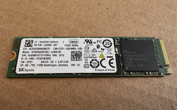 SK HYNIX 256GB M.2 NVME INTERNAL SSD - GREEN