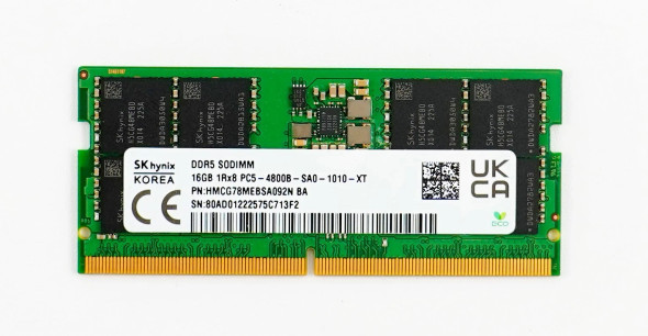SK HYNIX 16GB DDR5 4800MHZ SODIMM LAPTOP RAM 1RX8 - GREEN