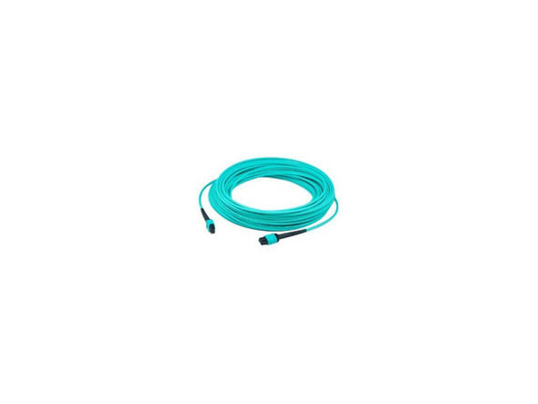 Addon 2M Mpo (Female) To Mpo (Female) 12-Strand Aqua Om4 Crossover Fiber Ofnr