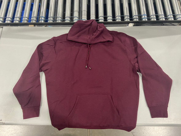 BLUE ICE PREMIUM CLOTHING PULLOVER HOODIE - SIZE: MEN 4XL - BURGUNDY New