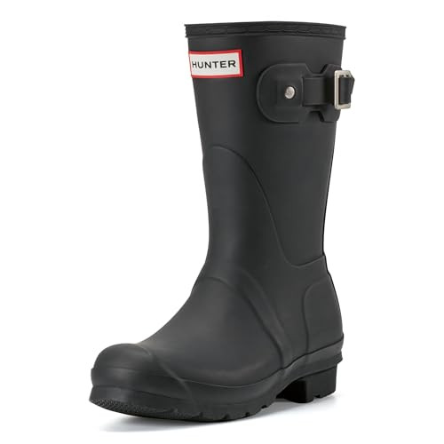 WFS1000RMA HUNTER WOMENS ORIGINAL SHORT RAIN BOOTS NAVY MATTE SIZE 8