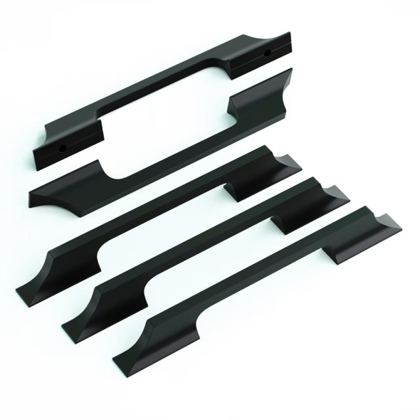 5 Pack Black Cabinet Pulls Solid Alloy 5.04''(128MM) Hole Center Cabinet Handles