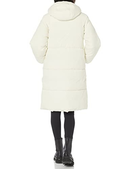 AMAZON ESSENTIALS WOMEN'S OVERSIZED LONG PUFFER JACKET SMALL - EGGSHELL WHITE