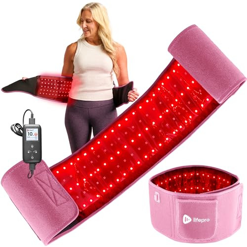 LIFEPRO RED LIGHT BELT 660NM & 850NM NEAR INFRARED & RED LIGHT THERAPY - PINK