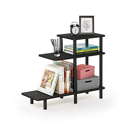 FURINNO TURN-N-TUBE 3-TIER SOFA SIDE TABLE ESPRESSO/BLACK - 18127EX/BK
