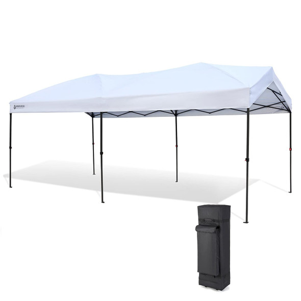ARROWHEAD OUTDOOR 10’x20’ Pop-Up Canopy & Instant Shelter KGS0390U - WHITE