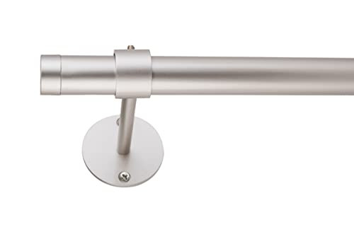 DECOPOLITAN FAIRMOUNT 1" CAP ROD SET 36-72" SILVER 31150-MS36 - SILVER