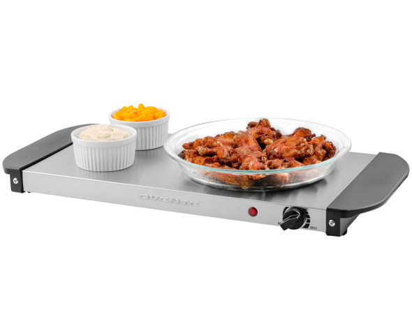 OVENTE ELECTRIC WARMING TRAY ADJUSTABLE TEMPERATURE CONTROL FW170S - SILVER New