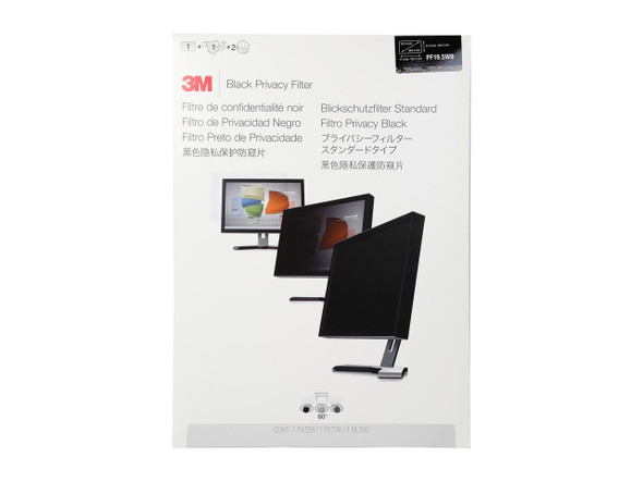 3M Privacy Filter PF195W9B for 19.5" Monitor Black, Glossy, Matte - For 19.5"