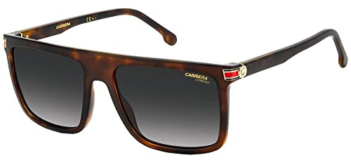 CARRERA MEN'S MODERN SUNGLASSES - DARK HAVANA/DARK GRAY SHADED - BLACK