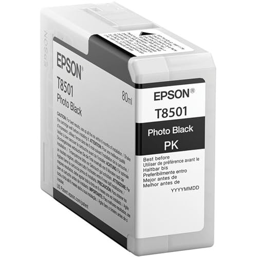 Epson UltraChrome HD Ink with Print Longevity, P800 T850100 - Black New