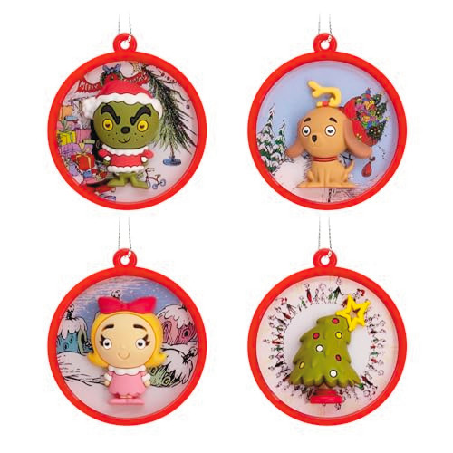 HALLMARK DR. SEUSS'S HOW THE GRINCH STOLE CHRISTMAS! SCENES ORNAMENTS, SET OF 4