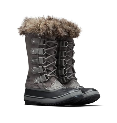 NL5203 SOREL WOMEN JOAN OF ARCTIC WINTER WATERPROOF BOOTS QUARRY/BLACK SIZE 9 New