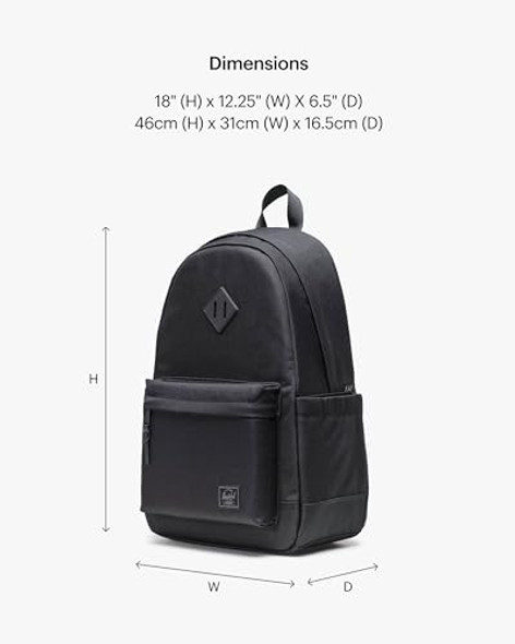 11383-05881 HERSCHEL HERITAGE 24L BACKPACK BLACK