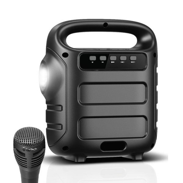 TOPTECH KARAOKE 6-WIRELESS SPEAKER EXTRA BASS PLAY TIME BUILT CHANGING LIGHTS