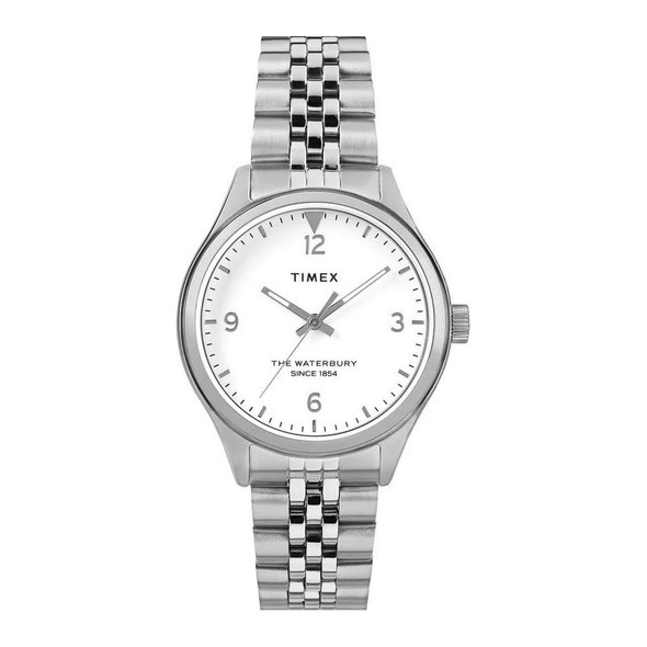 TIMEX WATERBURY TRADITIONAL LADIES WATCH - SILVER New
