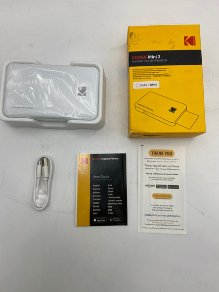 KODAK MINI 2 INSTANT PHOTO PRINTER - WHITE New