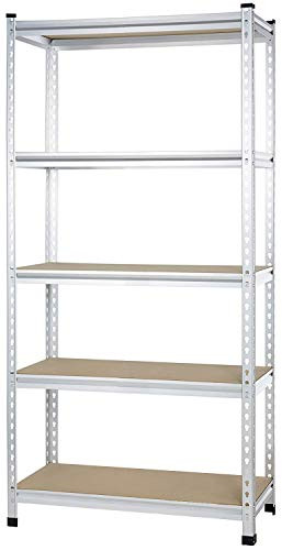 AMAZON BASICS MEDIUM DUTY STORAGE SHELVING 36 X 18 X 72 WHITE - AMBS03