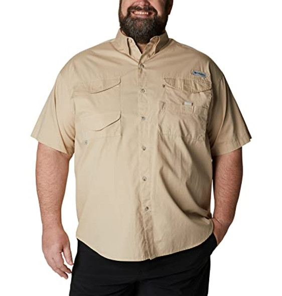 COLUMBIA MEN'S BONEHEAD SHORT SLEEVE SHIRT - SIZE: MEN L - FOSSIL New