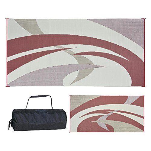 Stylish Camping 159185 9-feet by 18-feet Reversible Mat, Plastic Straw Rug New