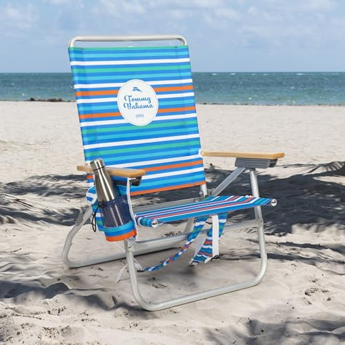 Tommy Bahama 4-Position Extended seat Height Easy in-Easy Out Folding Chair
