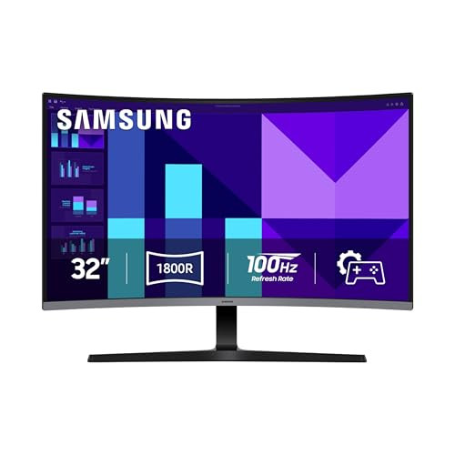 SAMSUNG 32" S3 FHD 100HZ CURVED MONITOR, GAME MODE, LS32D396GANXZA - BLACK