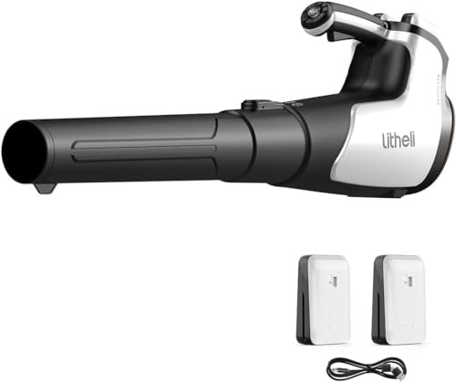 LITHELI 40V 112-MPH CORDLESS BATTERY HANDHELD LEAF BLOWER - BLACK/WHITE
