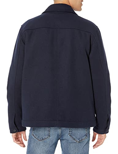 Amazon Essentials Men's Wool Blend Bomber Jacket Navy L New