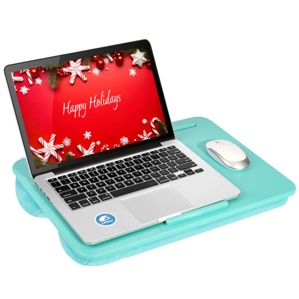 LAPGEAR Original Lap Desk Large 17.9” x 13” Fits 17.3” Laptops 45159 - Aqua Sky New