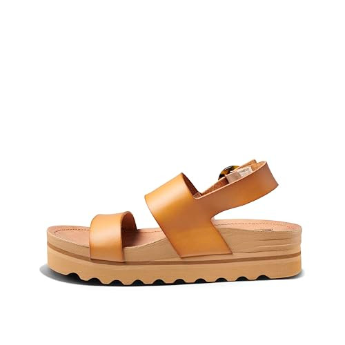 REEF WOMEN'S VISTA HI BUCKLE PLATFORM SANDAL WOMEN 9.5 NATURAL