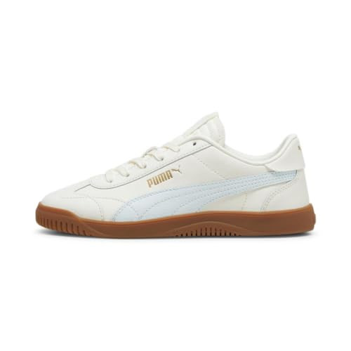 PUMA WOMENS CLUB 5V5 SNEAKER - SIZE: WOMEN 9.5 WARM WHITE-DEWDROP-PUMA GOLD