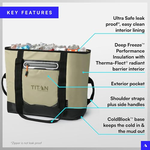 TITAN BY ARCTIC ZONE TITAN BY ARCTIC ZONE DEEP FREEZE 30 TOTE BAG - GREEN