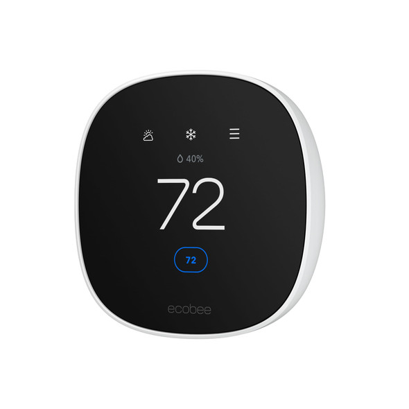 ECOBEE SMART THERMOSTAT ESSENTIAL PROGRAMMABLE WI-FI SIRI ALEXA ASSISTANT WHITE