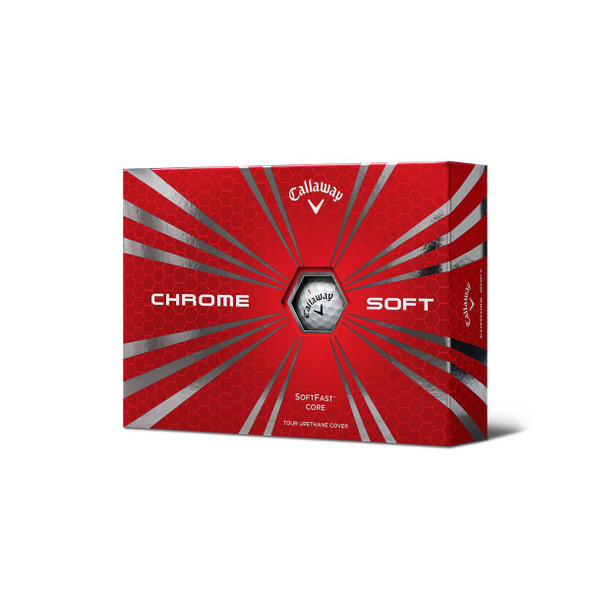 CALLAWAY 12PK' CHROME SOFT TRUVIS GOLF BALLS IONOMER SHELL RUBBER CORE - RED