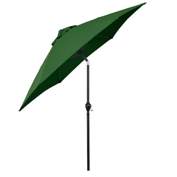 ASTELLA 9-FT ALUMINUM GREEN PUSH-BUTTON TILT MARKET PATIO UMBRELLA - GREEN