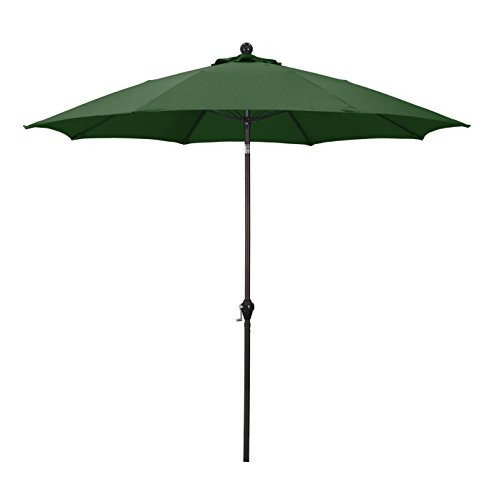 ASTELLA 9-FT ALUMINUM GREEN PUSH-BUTTON TILT MARKET PATIO UMBRELLA - GREEN