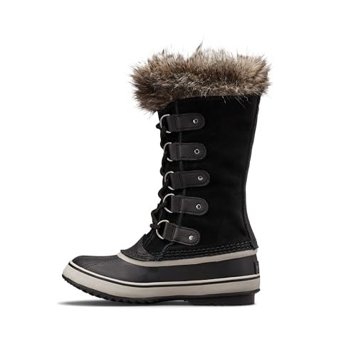 SOREL WOMEN JOAN OF ARCTIC WATERPROOF BOOTS SIZE WOMEN 8.5 BLACK/QUARRY