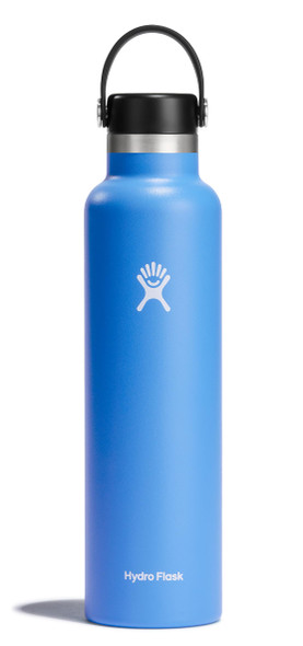 HYDRO FLASK WATER BOTTLE INSULATED STAINLESS STEEL NON SPILL 24 OZ CASCADE BLUE New